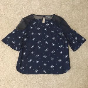 Navy Blue Floral Top (Primark)